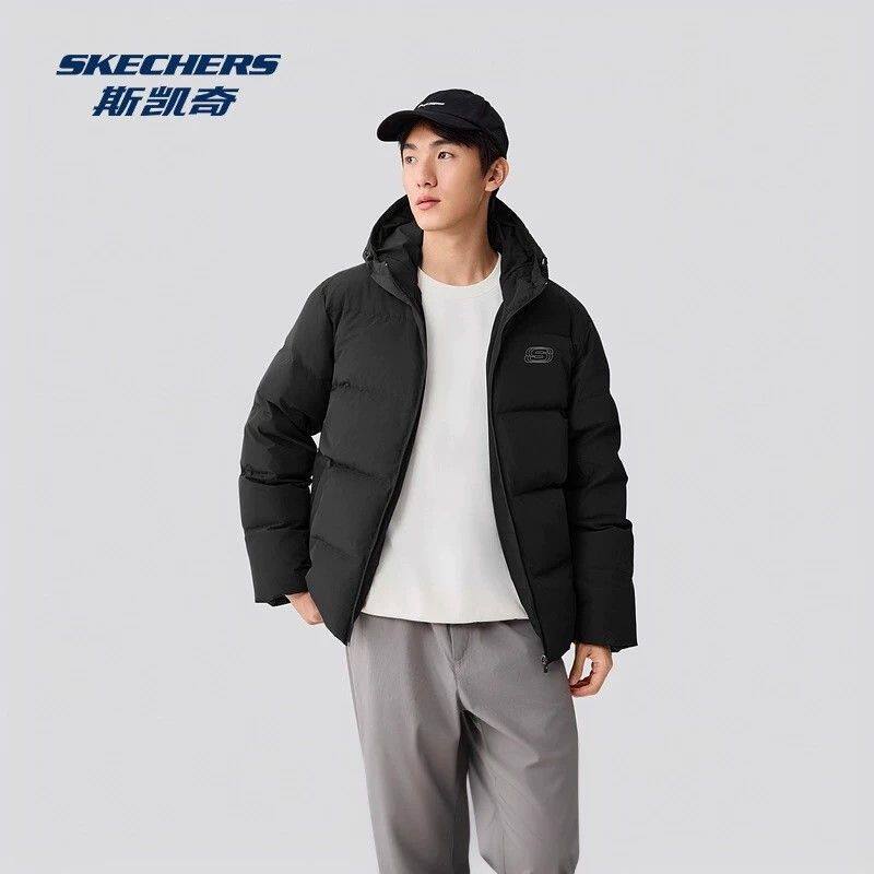 斯凯奇男士秋冬季保暖防风羽绒服