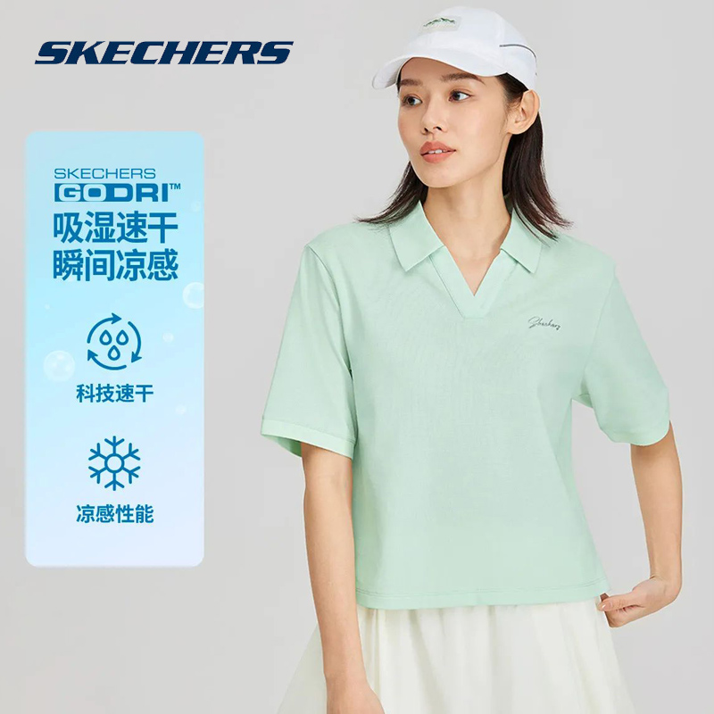 斯凯奇女子短袖POLO衫夏季新款