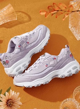 Skechers/斯凯奇减震厚底老爹鞋精致刺绣花透气时尚女熊猫鞋11977