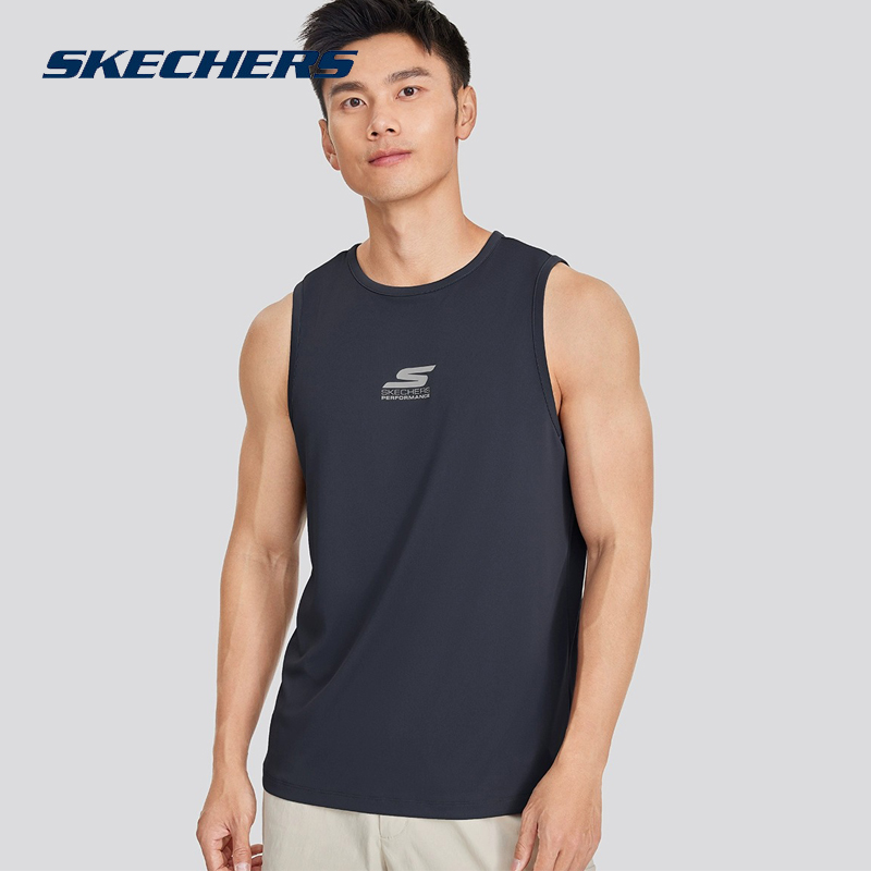 斯凯奇夏季新款男士速干背心