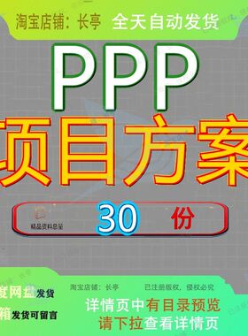 PPP项目方案实施基础设施建设能源类含融资技术管理运营维护移交
