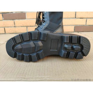 男式皮膛底战术靴高腰皮靴作战训靴黑色战训靴女双密度防刺阻燃
