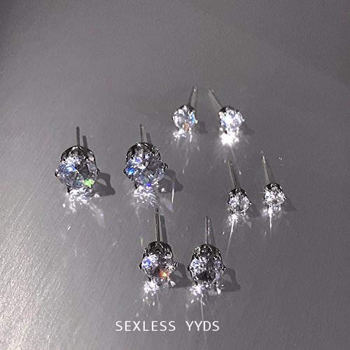 爆闪锆石耳骨钉养耳洞防过敏耳钉