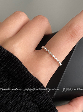 YYDS丨精致银豆豆戒指