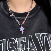 亿点酷 yyds独眼小恶魔吊坠项链女小众设计嘻哈独特锁骨链颈链男