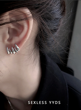 yyds 冷性风爪形耳钉小众设计高级感耳饰女轻奢独特耳环气质时尚