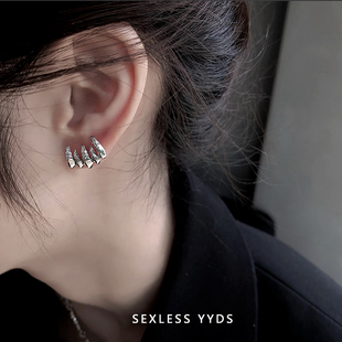 yyds 冷性风爪形耳钉小众设计高级感耳饰女轻奢独特耳环气质时尚