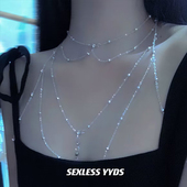 好辣好辣 yyds纯欲风胸链性感比基尼bikini立体后背身体链颈链女