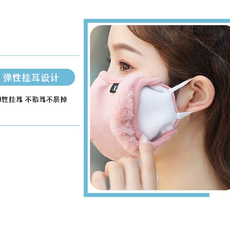 棉口罩女式冬季保暖防寒防风骑行口耳罩电动车护耳面罩女骑车耳罩