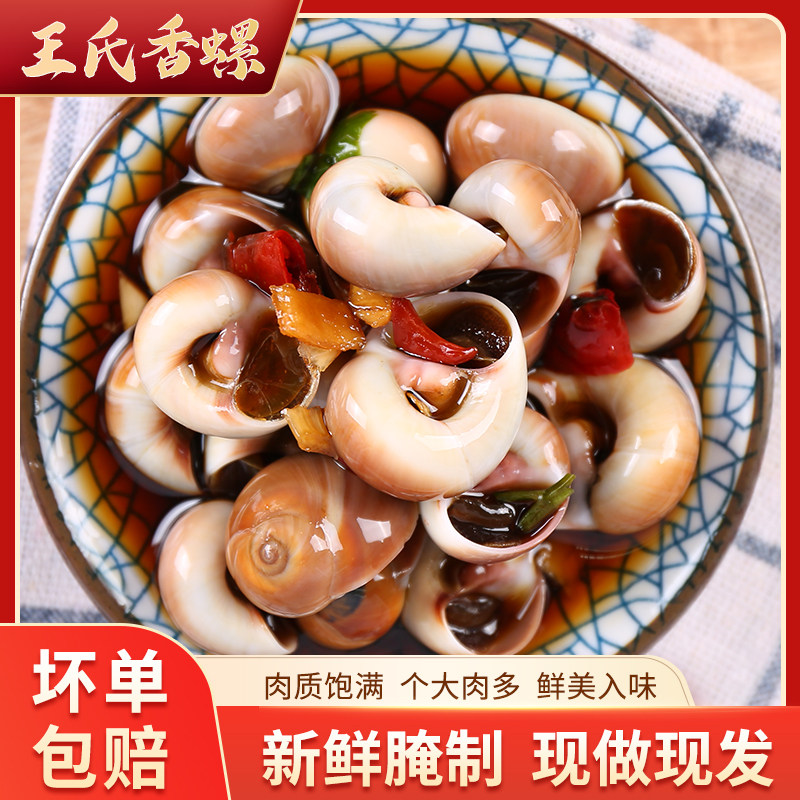 顺丰包邮海鲜香螺猫眼螺精品紫香螺开瓶即食微辣无沙捞汁下酒菜