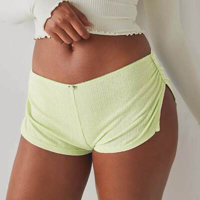 INS欧美性感开叉休闲运动短裤女 Sexy Slit Fitness Shorts Women