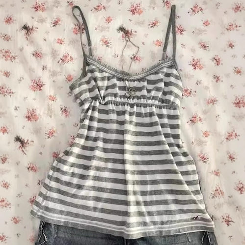 Casual Harajuku Fashion Straps Summer Sweet Cool Waist Top
