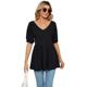 Tunic Puff Short Top Womens for Sleeve Shirt