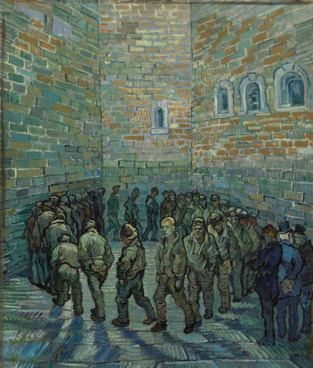 放风的囚犯(绕圈的囚犯)文森特·梵高图片素材1m