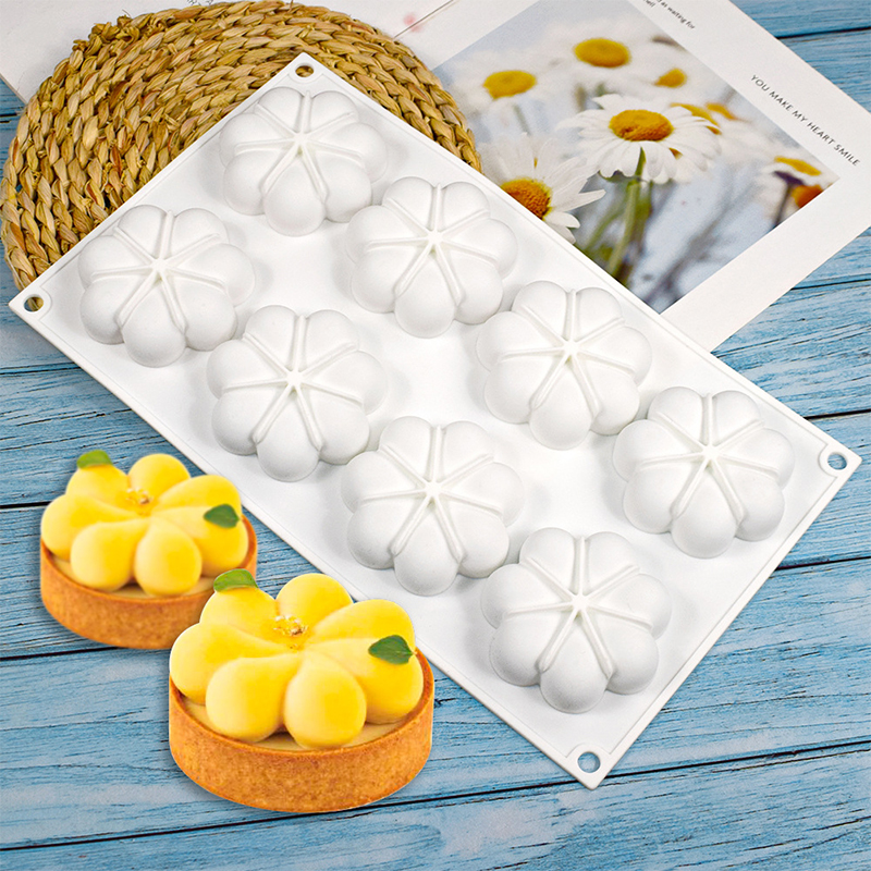 8连花瓣蛋糕硅胶模具磨