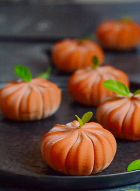 复活节万圣节蛋糕模具 6连灯笼南瓜慕斯模 DIY烘焙模 硅胶甜品模