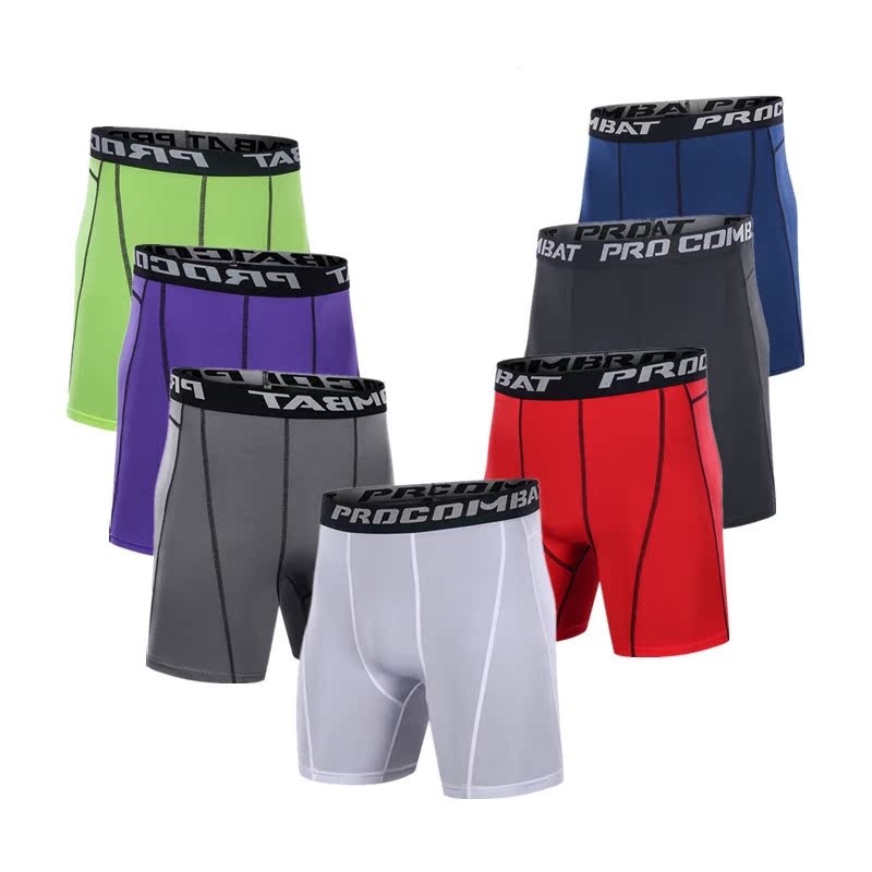 篮球紧身运动短裤夏季田径足球训练压缩速干高弹力透气五分打底裤