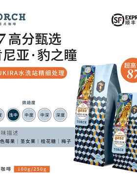 Torch炬点咖啡肯尼亚豹之瞳精品水洗手冲咖啡豆新鲜烘焙 顺丰包邮