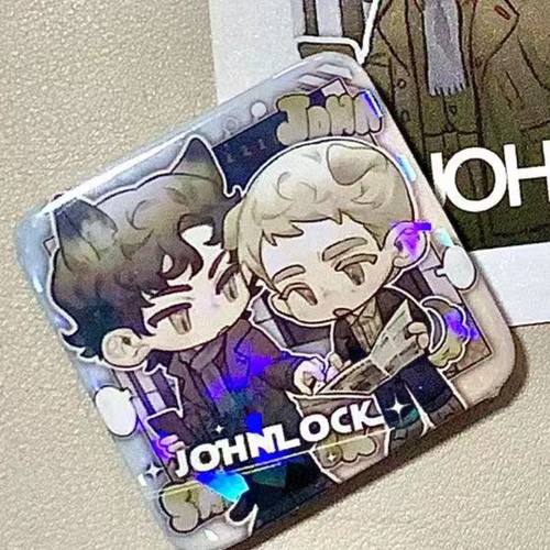神探夏洛克福华高颜值周边朋友方形吧唧徽章亚克力立牌钥匙扣装饰