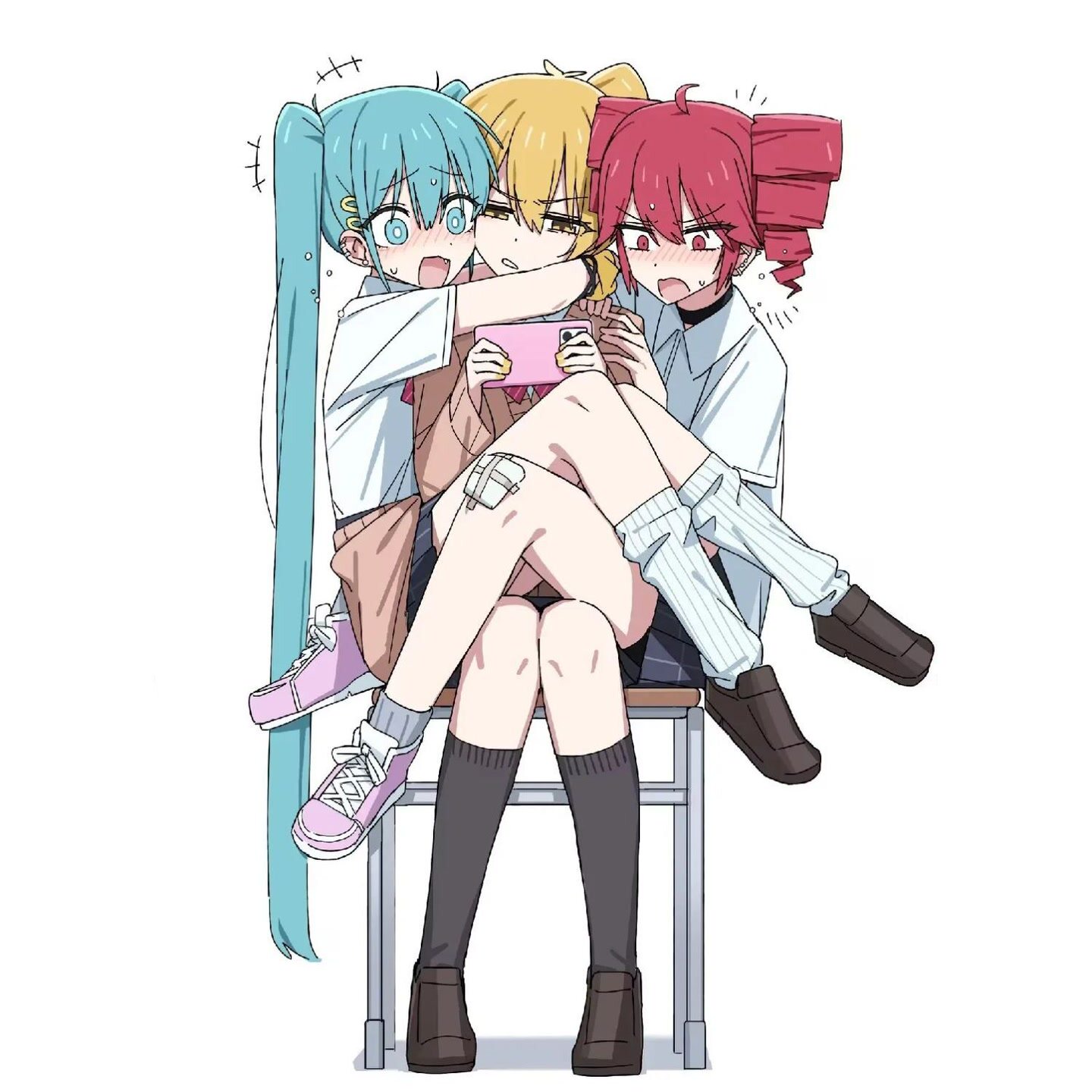 初音未来miku三人组立牌亚克力重音teto亚北音留动漫周边精美摆件