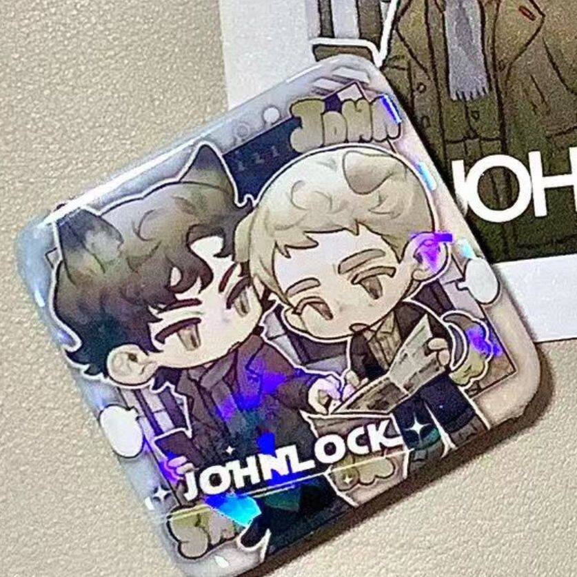 神探夏洛克福华高颜值周边朋友方形吧唧徽章亚克力立牌钥匙扣装饰
