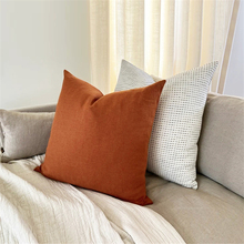 100%亚麻布艺轻奢风家用沙发客厅抱枕套飘窗床头靠垫纯色靠背定制