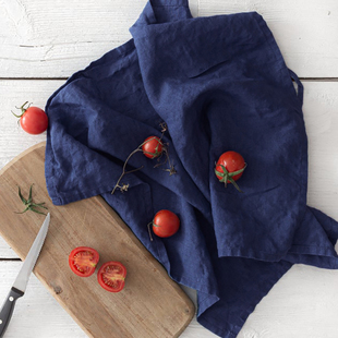 抑菌法国纯亚麻抹布可挂着餐厅抹布擦手巾易干擦巾茶室咖啡馆茶巾