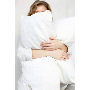 单人枕头套亚麻枕套纯色成人男女通用透气抑菌48 特价 清仓夏季