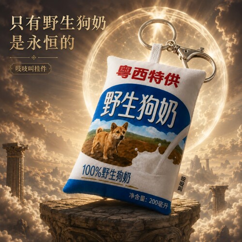 野生狗奶吱吱叫玩偶挂件永恒的挂件粤西特供送朋友按压发声玩具