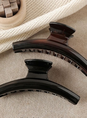 花儿与少年5迪丽热巴同款抓夹仿醋酸黑色发抓大码号盘发夹鲨鱼夹