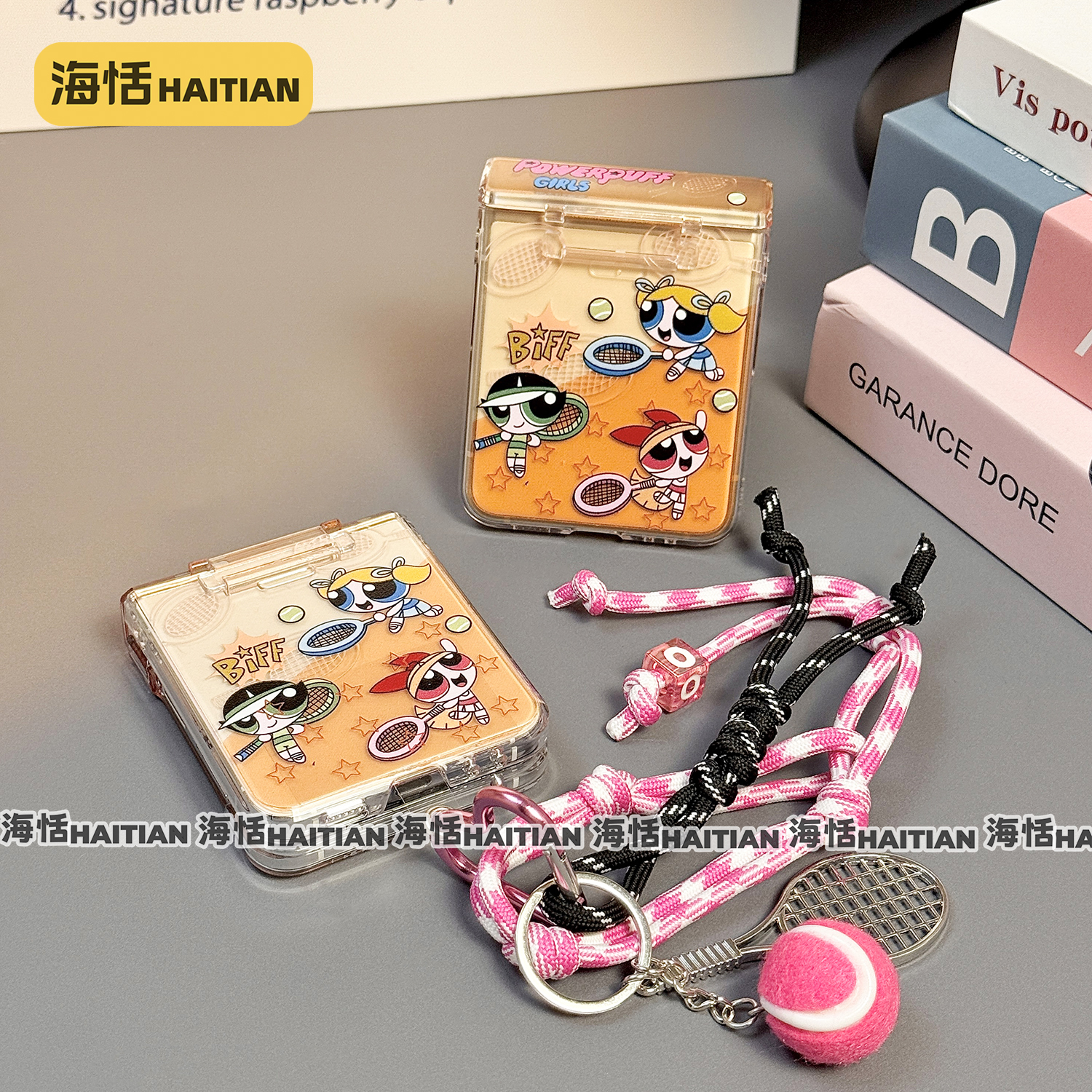 网球小女警包铰链折叠屏手机壳