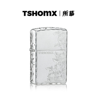 tshomx煤油防风打火机热恋玫瑰送男友生日礼物创意定制高颜值新款