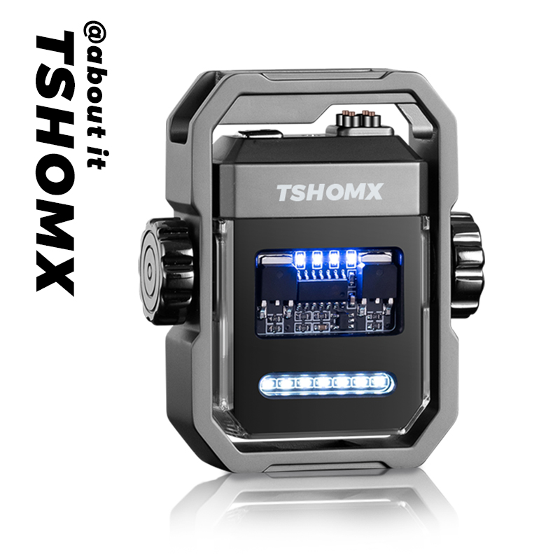 TSHOMX充电打火机双电弧陀螺旋转解压网红高颜值火机送男友礼物-封面