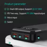 Ferising Led 10000mah 2000mah Power Bank Portable Charger U