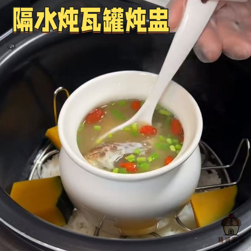 隔水炖瓦罐炖盅一人份瓦罐冲鸡蛋花的陶瓷罐煨汤小炖盅耐高温带盖