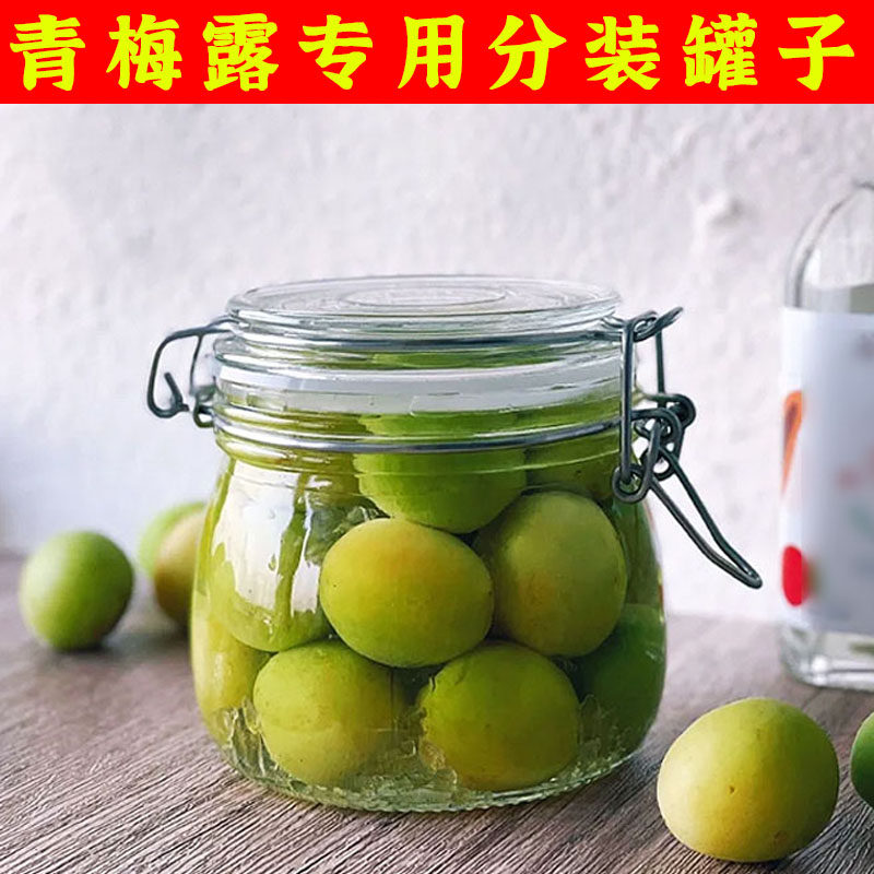 青梅露罐子泡梅子酒酒罐分装玻璃空瓶子专用泡蒜腌蒜密封存物罐