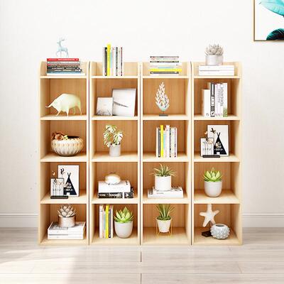 订做简易全实木书柜松木儿童订制自由组合柜子柜物置格子书架物储