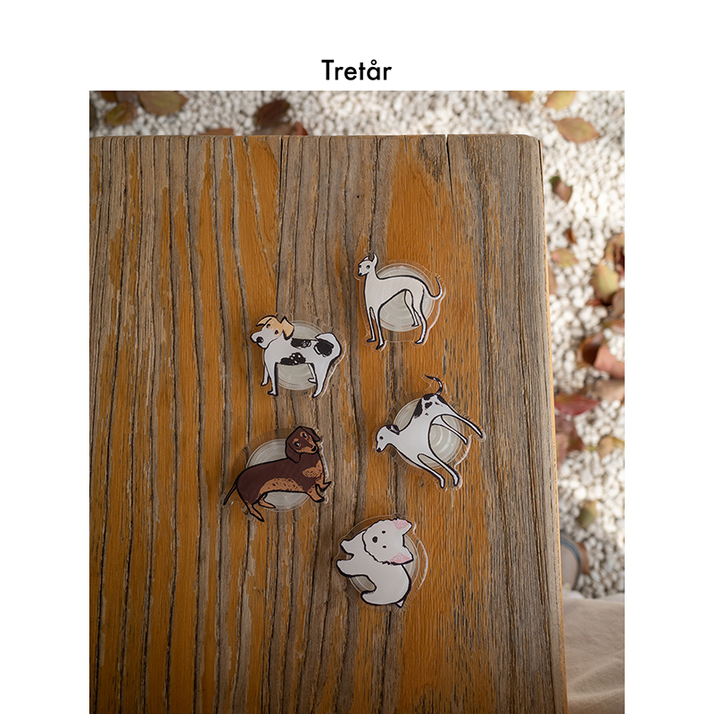 Tretar 「手绘小狗」透明气囊手机支架 粘贴式简约创意