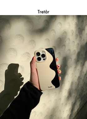 Tretar 「墨汁牛奶」tpu全包光面大孔 IMD软壳手机壳/手机保护套 适用iPhone16Pro
