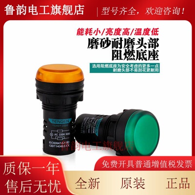 TENGEN天正 TGAD1-22DE抗干扰型信号指示灯LED灯红绿黄220V/K60V