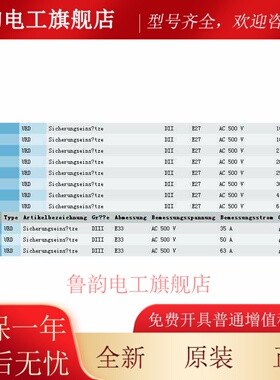SIBA熔断器 1000507/2A,4A6A10A16A20A25A 快熔GR/AR 500V E27