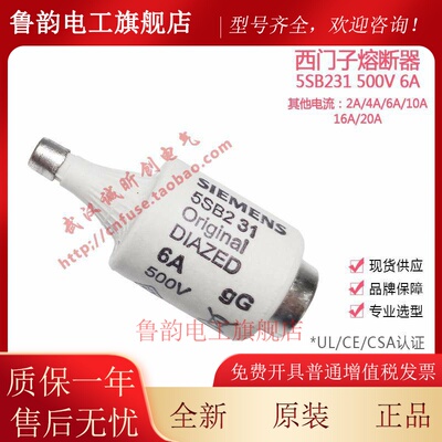 德国西门子siemens保险丝 5SB231 500v 6A original diazed gl/gg