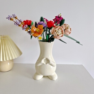 NICEMOON乐高花束配套花瓶ins简约LEGO积木花器居家装饰乔迁礼物