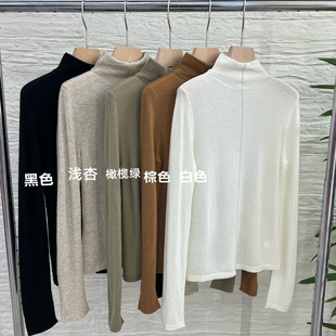 2025新款BC休闲时尚百搭套头中领羊绒衫