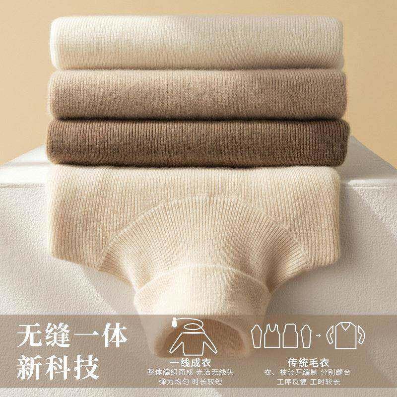 202秋季新一线成高领针5织打底衫套头修身毛衣款女羊毛黑色she004