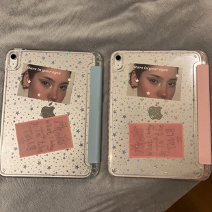 ins适用于苹果ipadpro11保护套2026新款air7原创小众3+y折第11代平板电脑8防弯Air5亚克力带笔槽7轻薄粉色壳