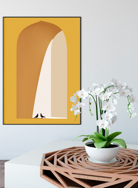 lemon |韩国 ins风挂画 柠檬黄色系 复古风景 民宿艺术海报装饰画