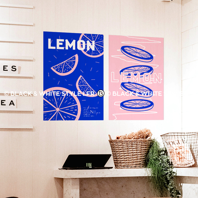 奶茶店装饰画奶茶店海报黑白格调