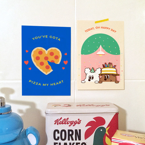 清新简约海报 ins韩系艺术可爱装饰画 桌布格子网红打卡墙贴