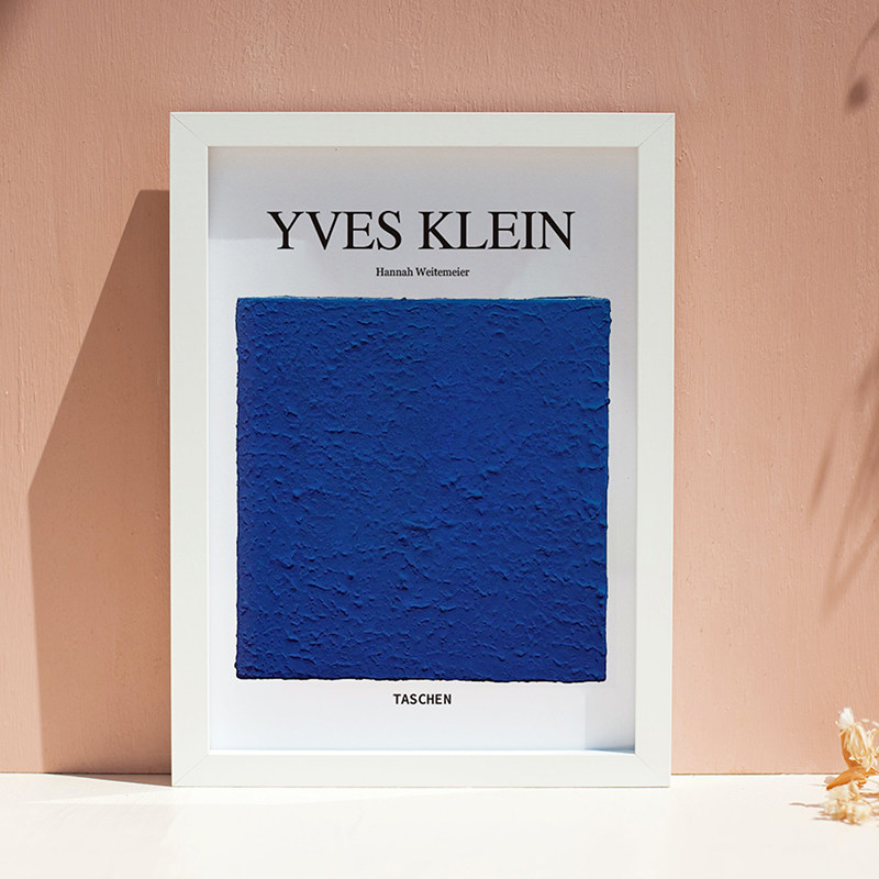 yvesklein克莱因蓝纯色装饰画 进口艺术纸海报画芯中古艺术家居画